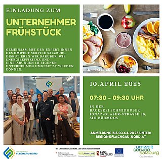 Einladung zum Frühstück für Unternehmer © LEADER Region Flachgau Nord